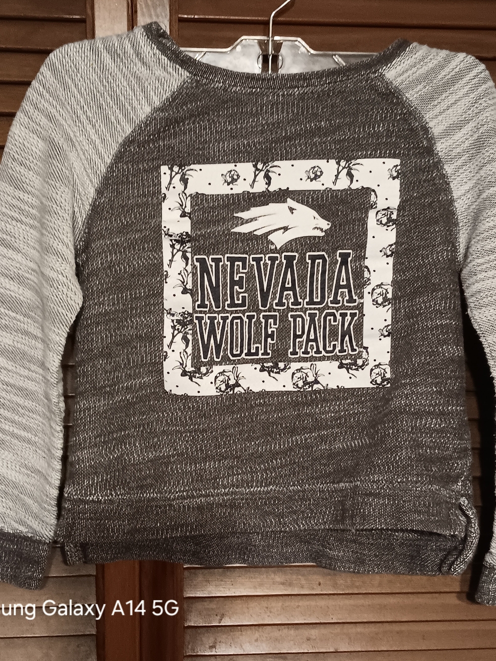 Russell Athletic Nevada Wolf Pack Gray Two-Tone Crewneck Sweater